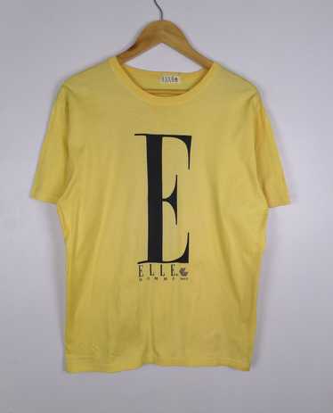 Designer - Vintage Elle Paris T-Shirt Big Logo Sp… - image 1