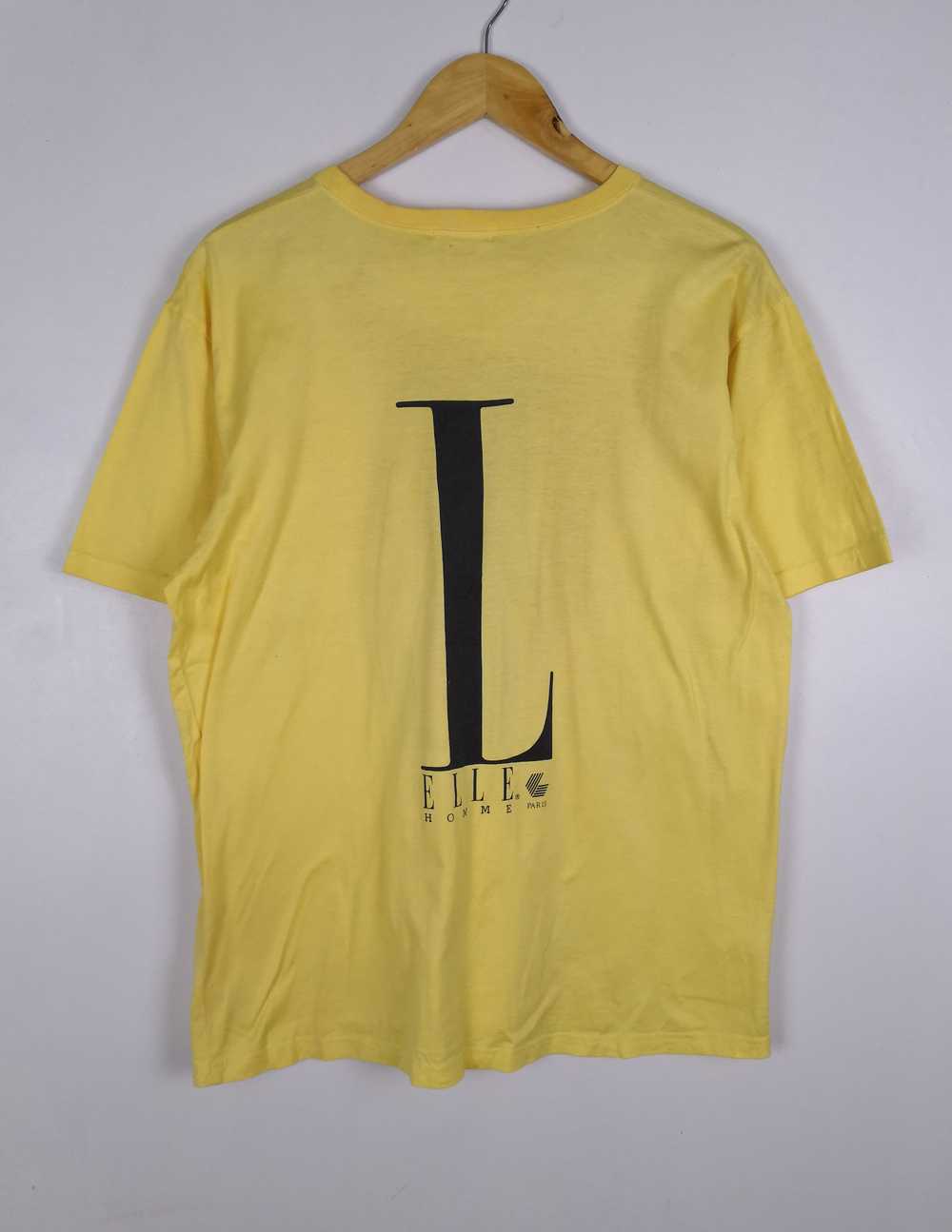 Designer - Vintage Elle Paris T-Shirt Big Logo Sp… - image 2