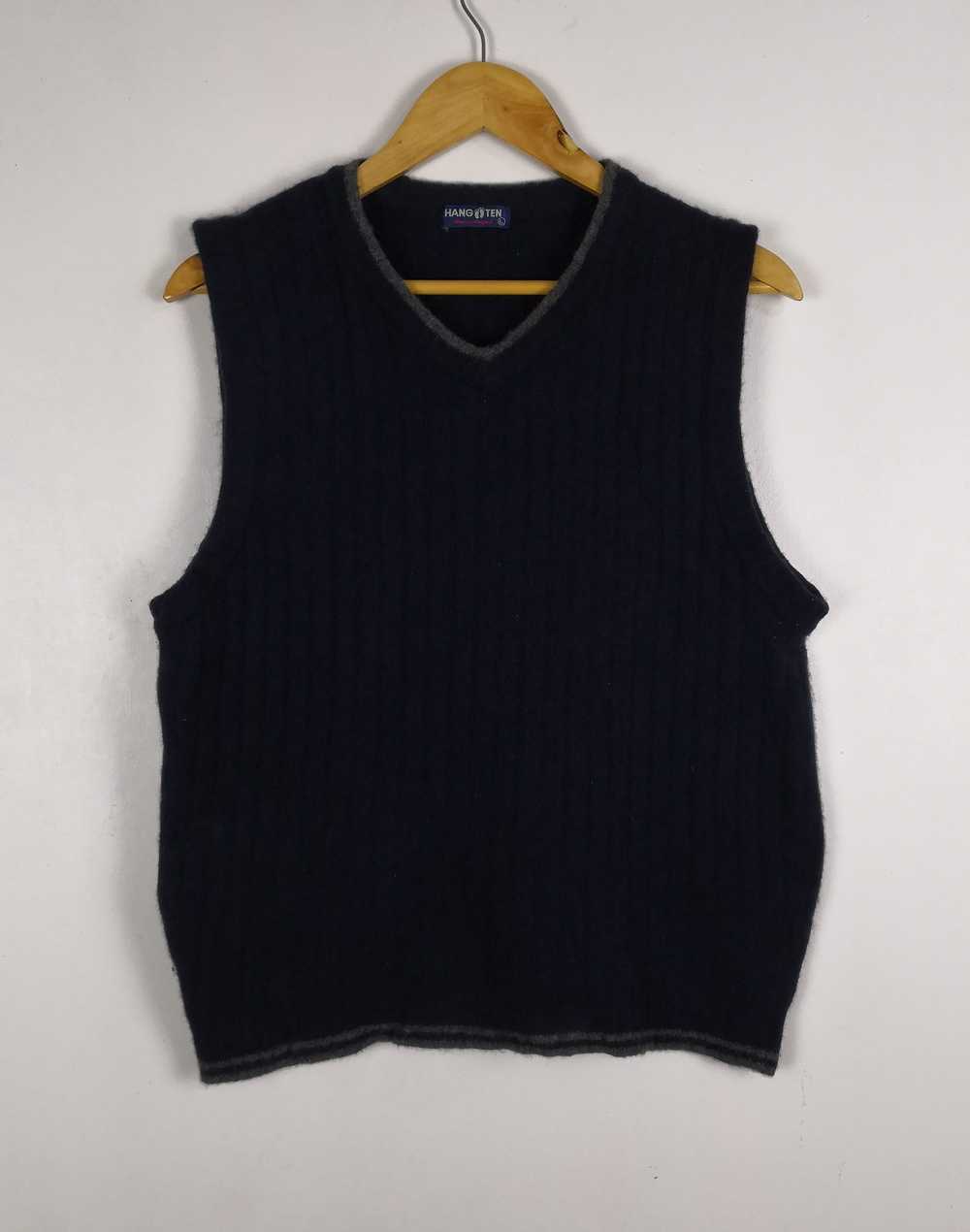 Hang Ten - Vintage Hang Ten Wool Sweater Sleevele… - image 1