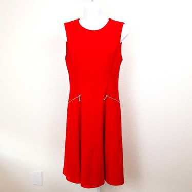 Tommy Hilfiger Red Fit and Flare Dress with Gold … - image 1