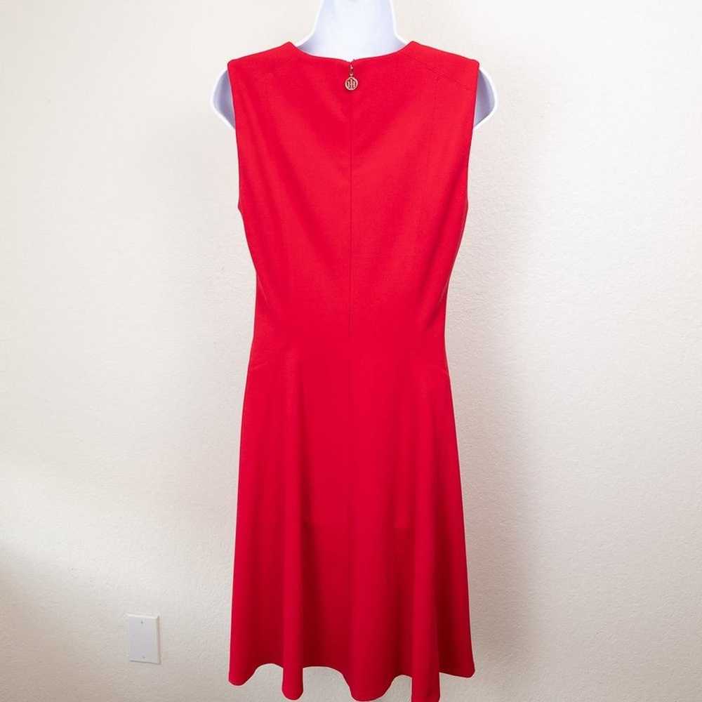 Tommy Hilfiger Red Fit and Flare Dress with Gold … - image 3