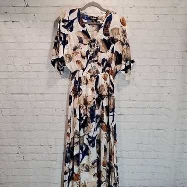Lulus loveliest of all white floral print maxi dre