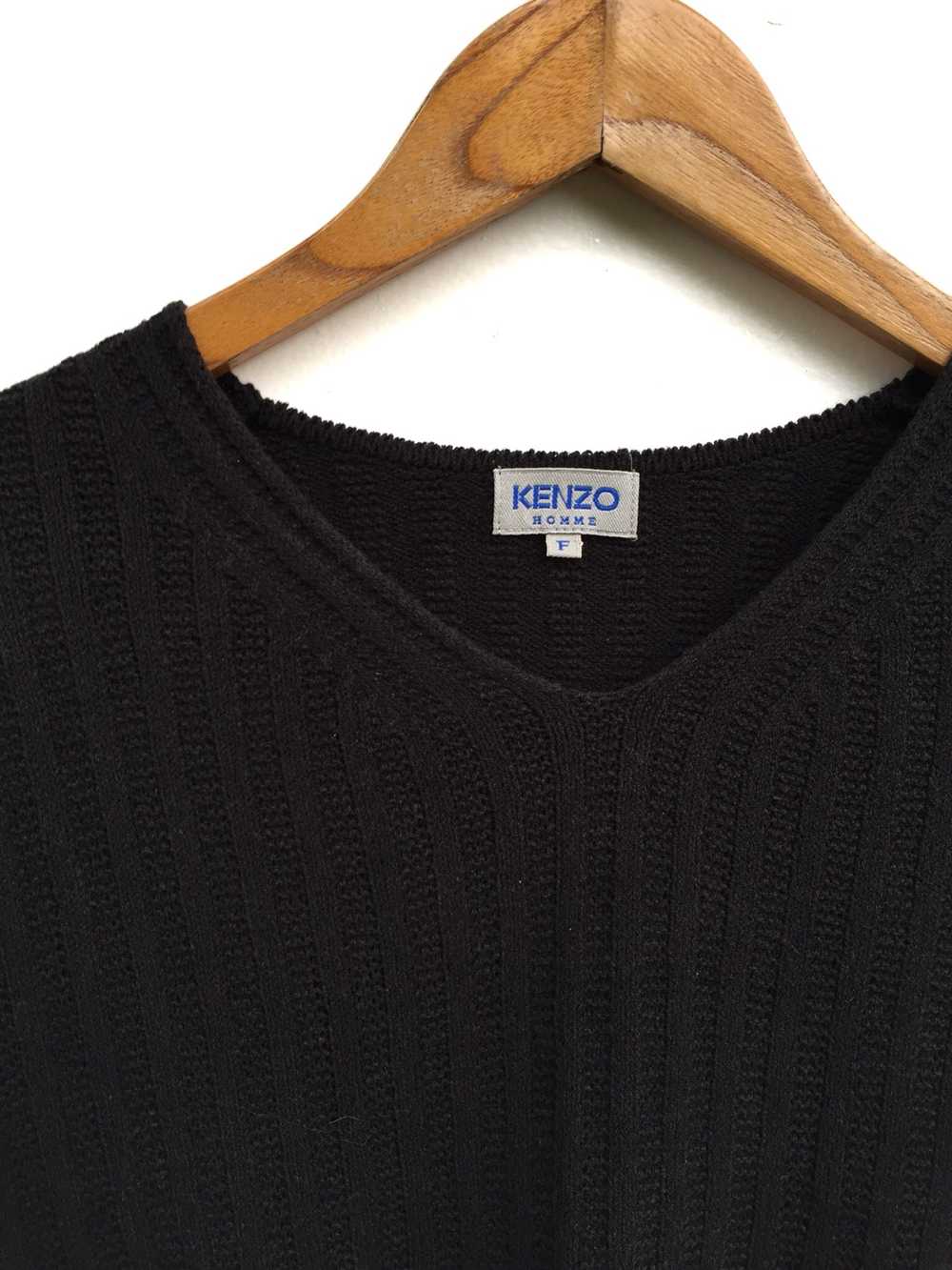 Vintage Japanese Brand Kenzo Hand Knit Black Swea… - image 5