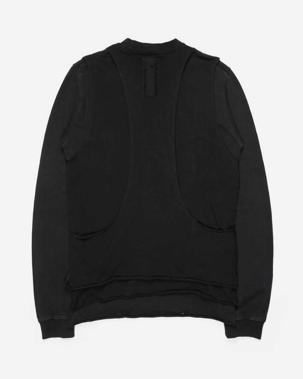 Rick Owens SLAB Leather Paneled Crewneck Sweatshi… - image 2