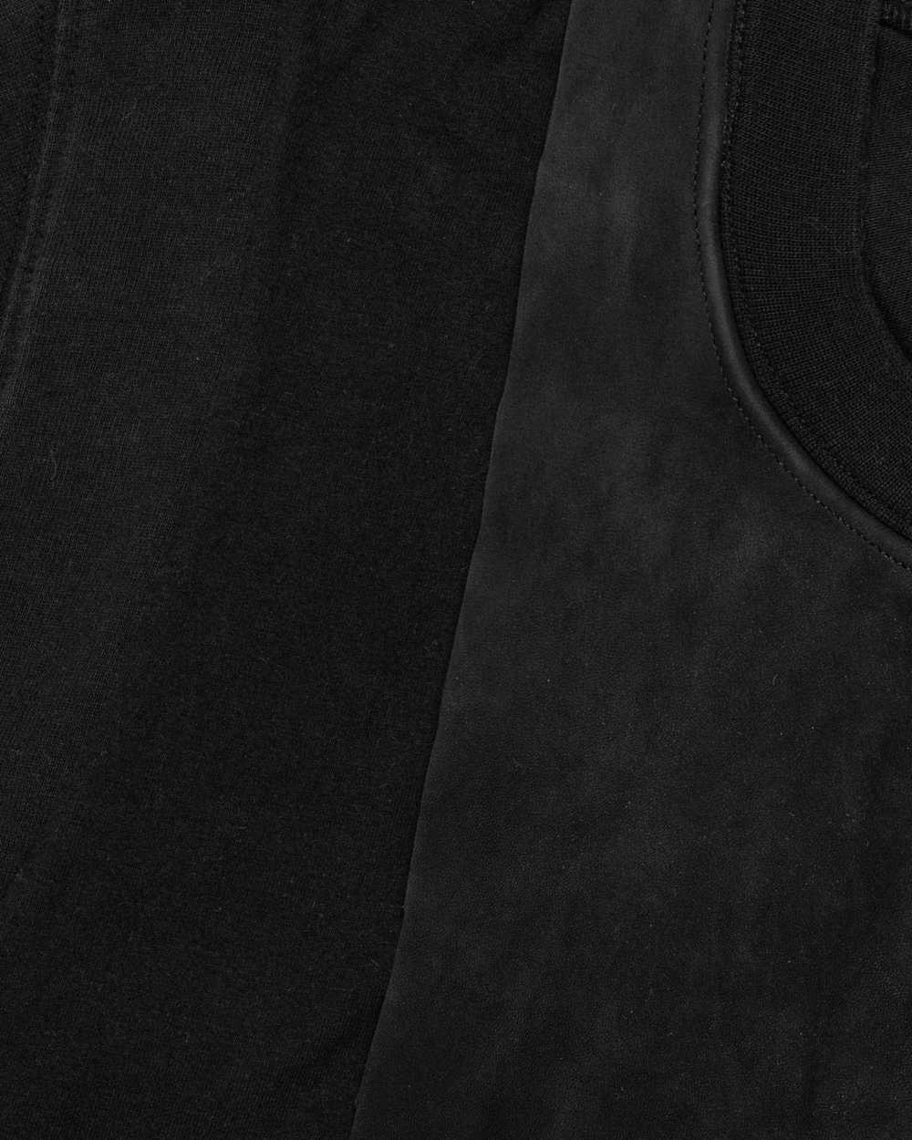 Rick Owens SLAB Leather Paneled Crewneck Sweatshi… - image 3