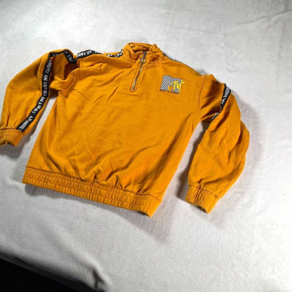 Vintage MTV Sweatshirt Womens Medium Orange Quart… - image 2