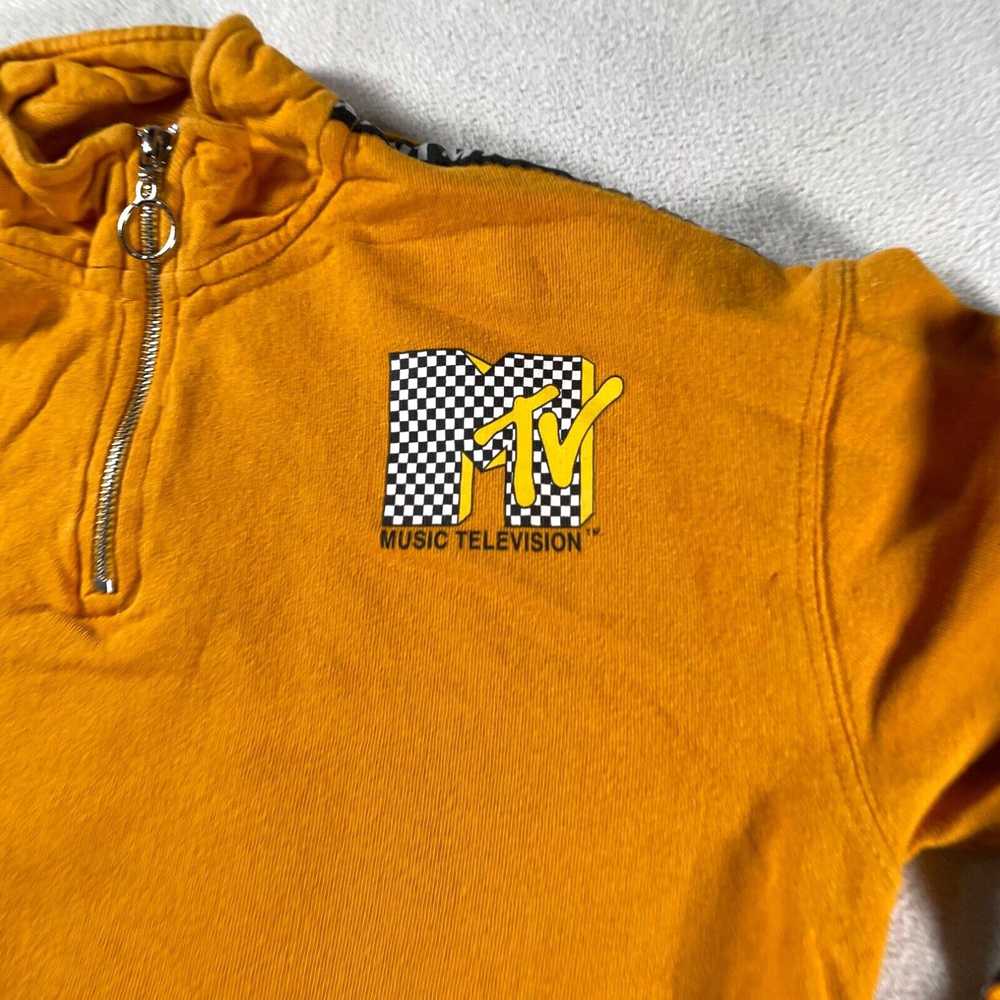 Vintage MTV Sweatshirt Womens Medium Orange Quart… - image 3