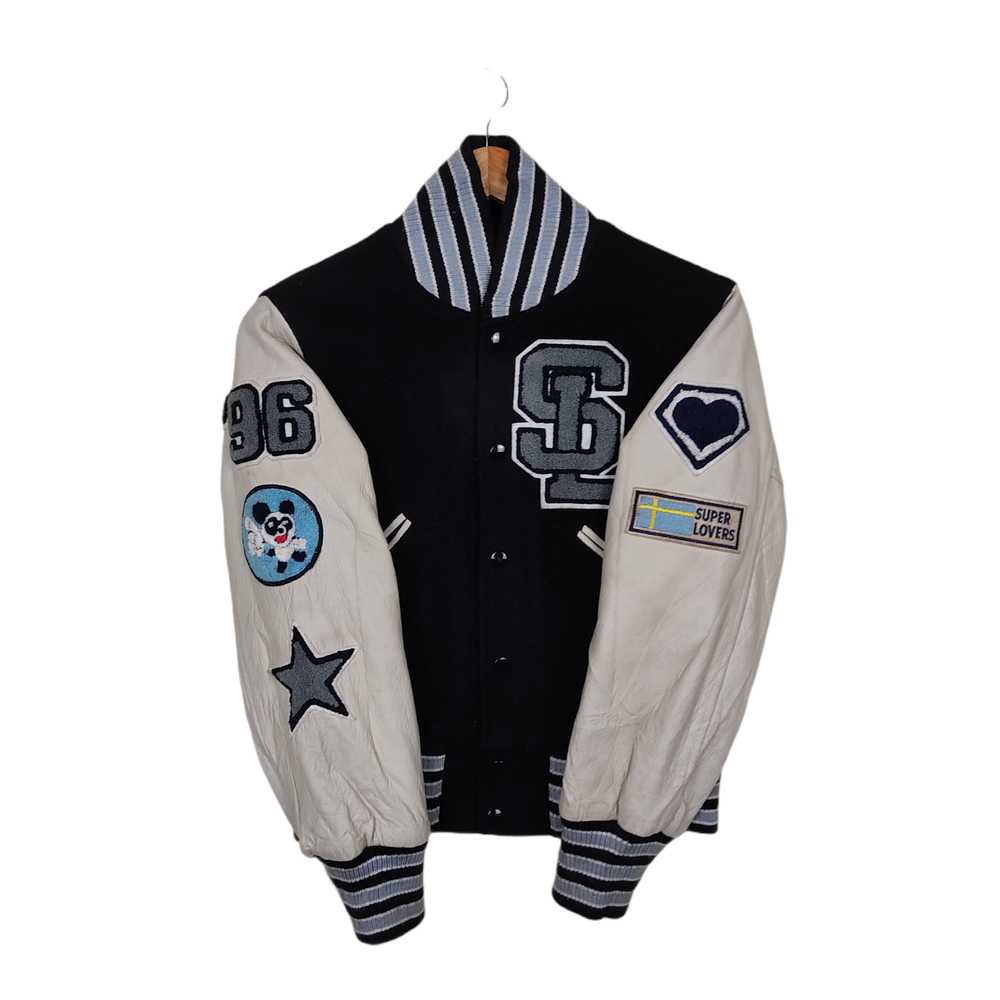 Vintage - Vintage SUPER LOVERS Leather Varsity Ja… - image 1