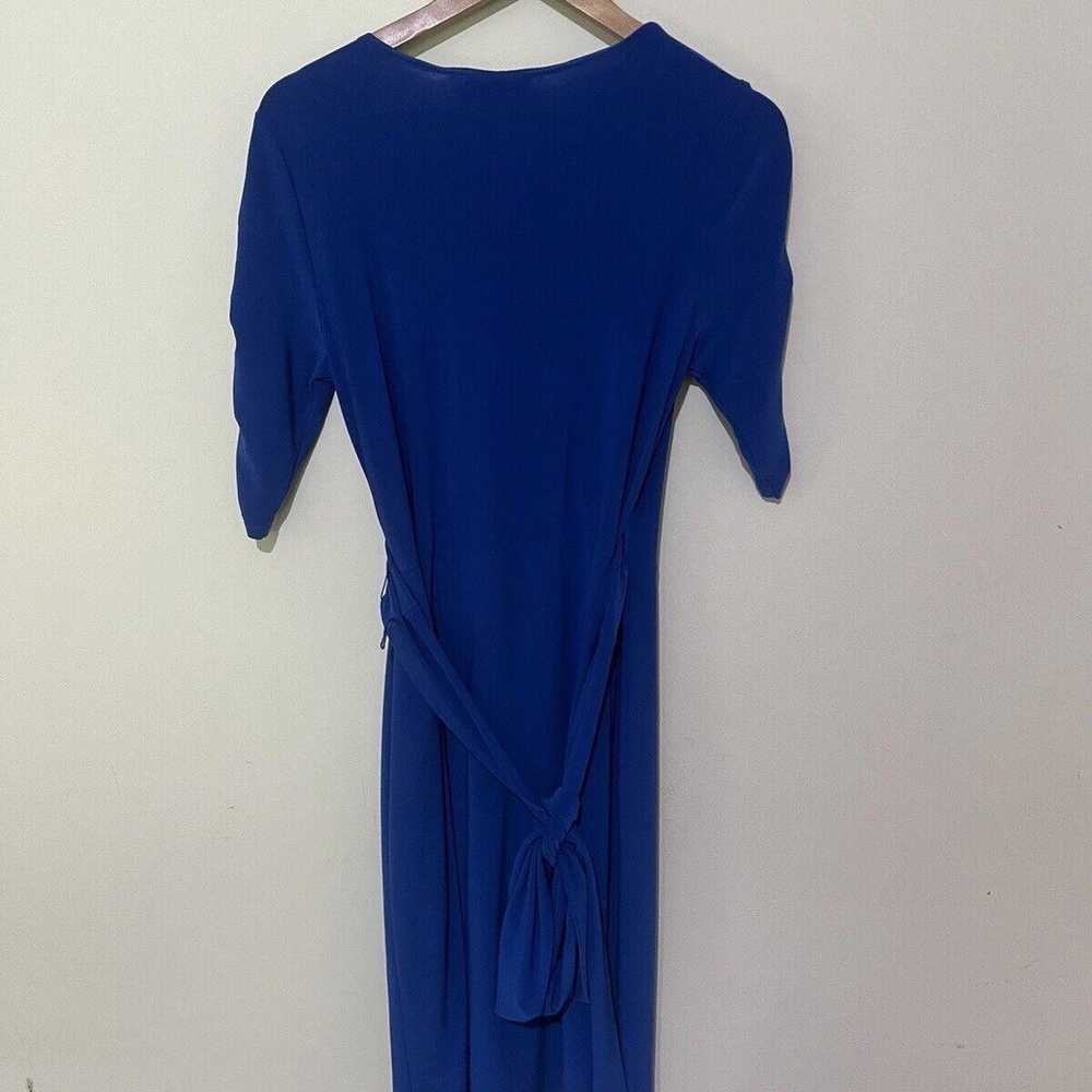 JOSEPH RIBKOFF Blue Mock Wrap Dress US Sz 8 3/4 S… - image 2