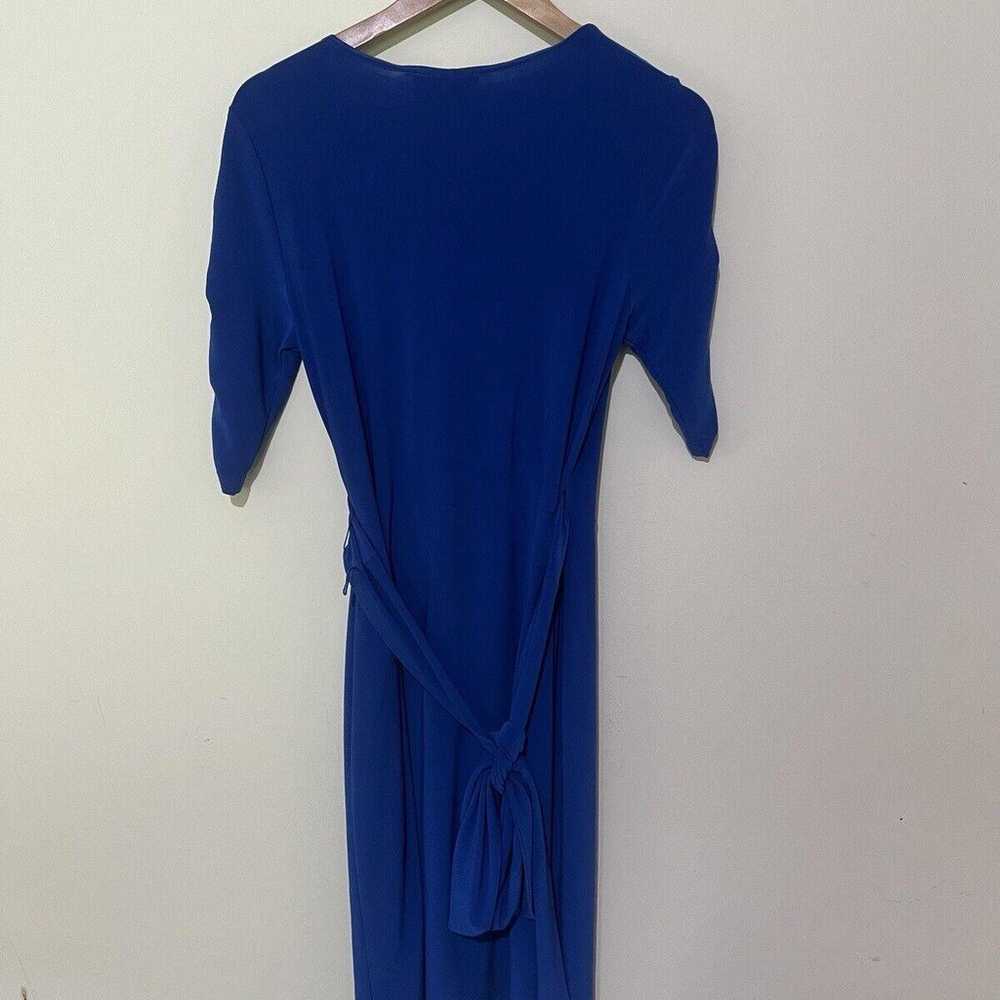 JOSEPH RIBKOFF Blue Mock Wrap Dress US Sz 8 3/4 S… - image 5