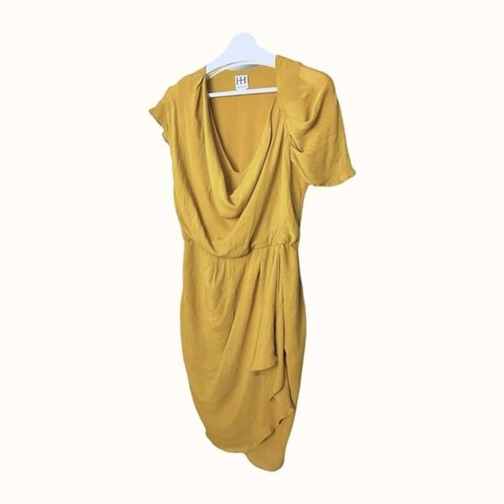 HAUTE HIPPIE Asymmetric cowl draped silk dress  i… - image 2