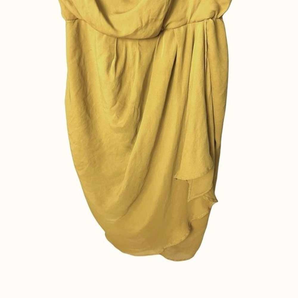HAUTE HIPPIE Asymmetric cowl draped silk dress  i… - image 6