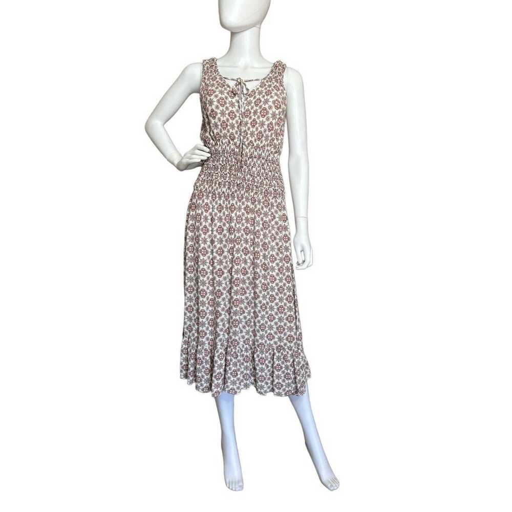 FATE Sleeveless Midi Maxi Dress Ruched Shirred El… - image 1