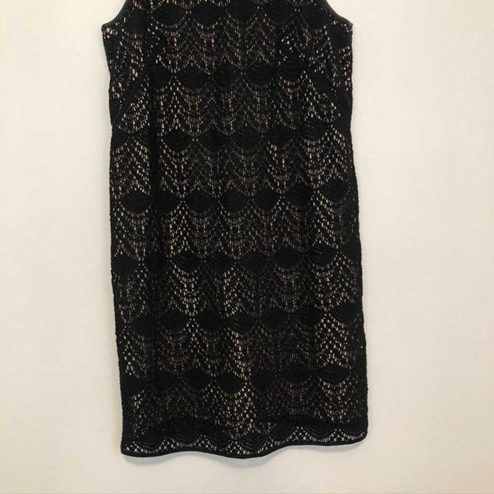 ANN TAYLOR LOFT Black Beige Crochet Sleeveless Ti… - image 3