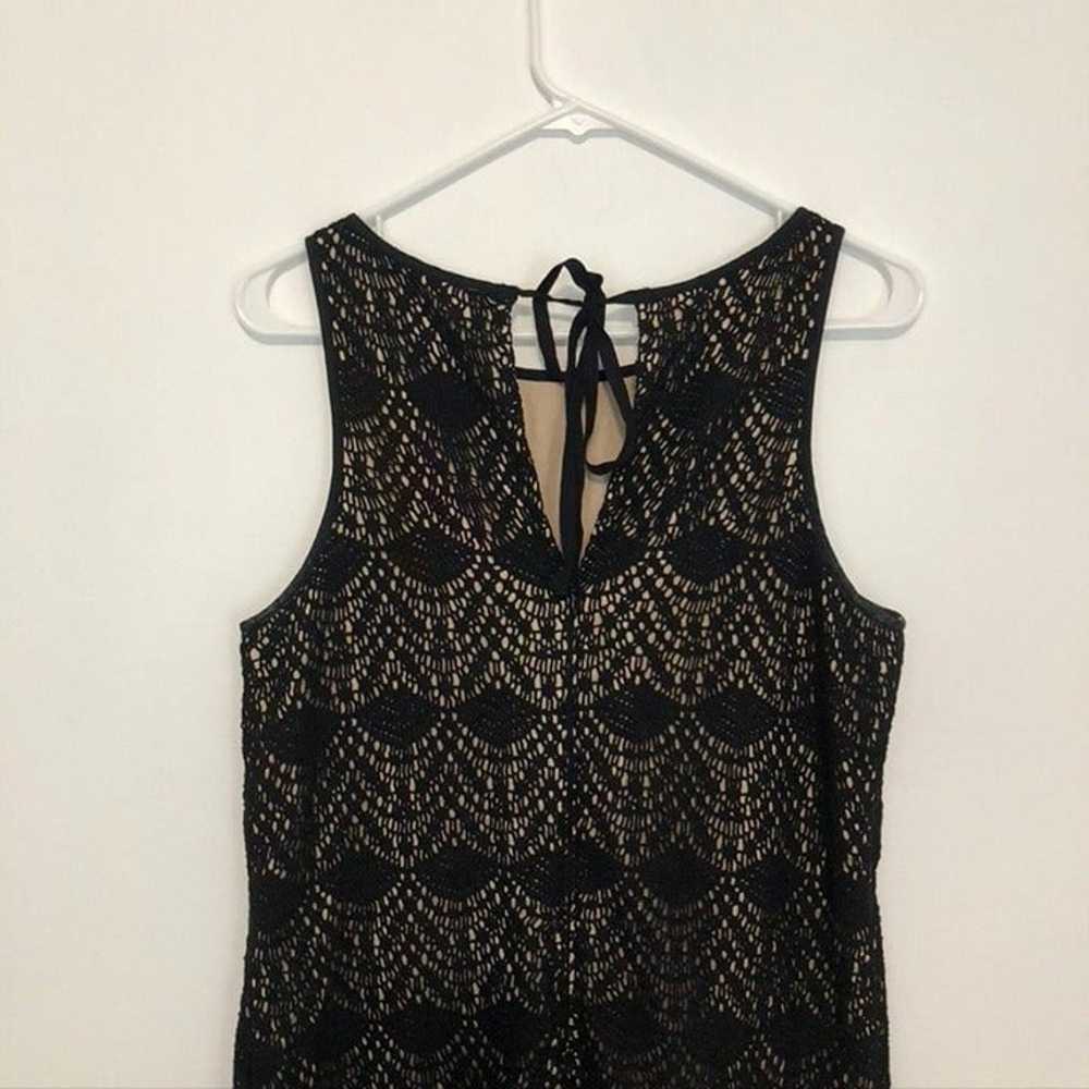 ANN TAYLOR LOFT Black Beige Crochet Sleeveless Ti… - image 8