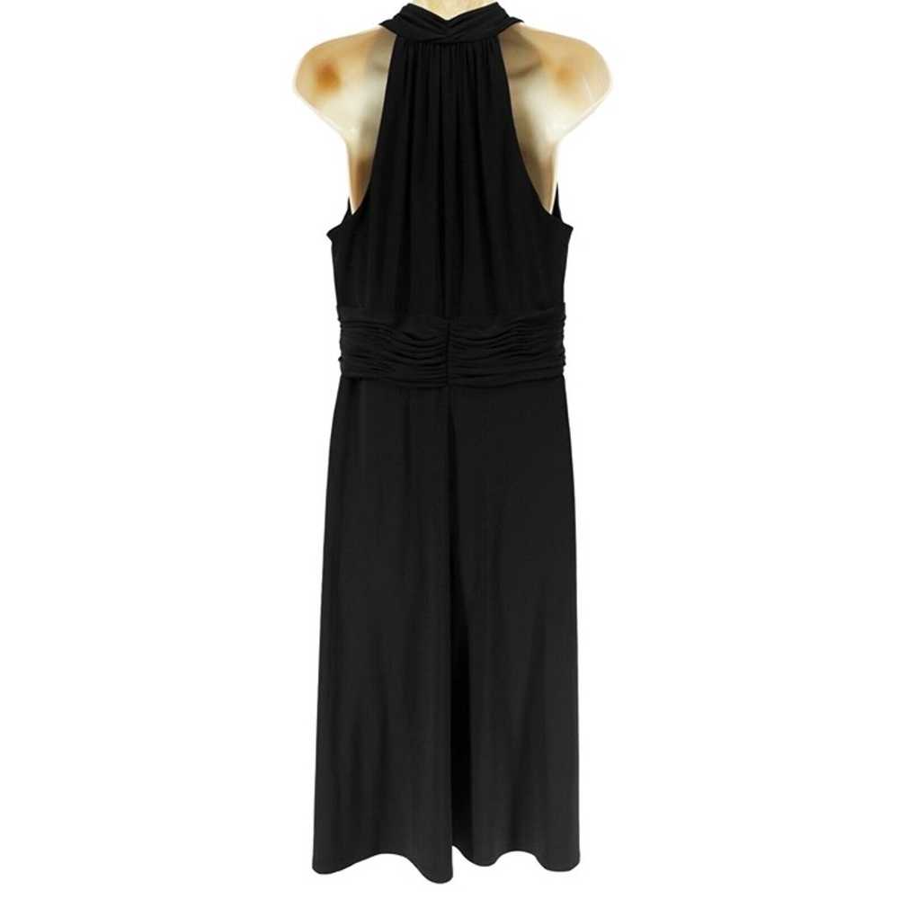 Size 8 SEXY RUCHED BLACK MARILYN MIDI DRESS Eveni… - image 3