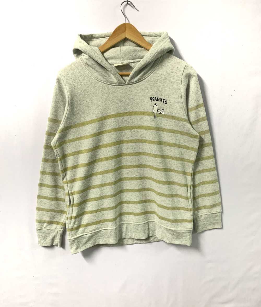 Peanuts - Peanuts Sleep Hoodie Striped Cream Medi… - image 1