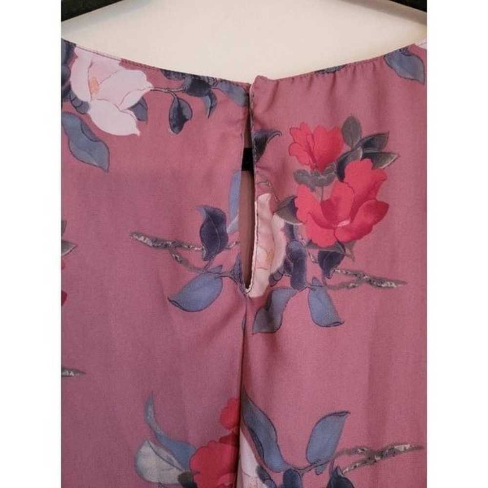 LULUS floral mini tunic dress mauve light fabric … - image 3