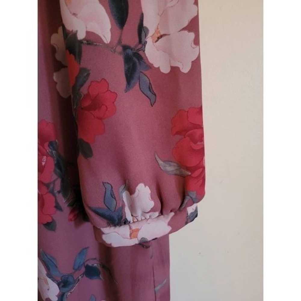 LULUS floral mini tunic dress mauve light fabric … - image 5