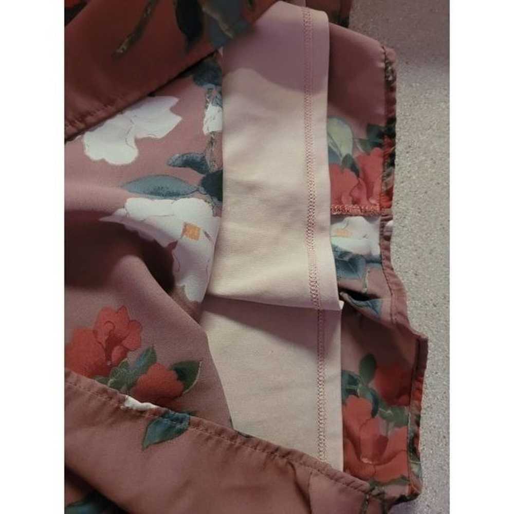 LULUS floral mini tunic dress mauve light fabric … - image 9