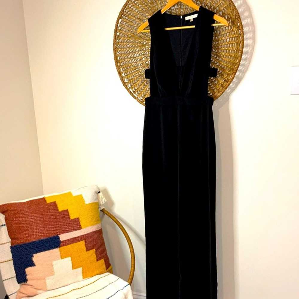 WAYF  Cutout Wide-Leg Jumpsuit size small black - image 2