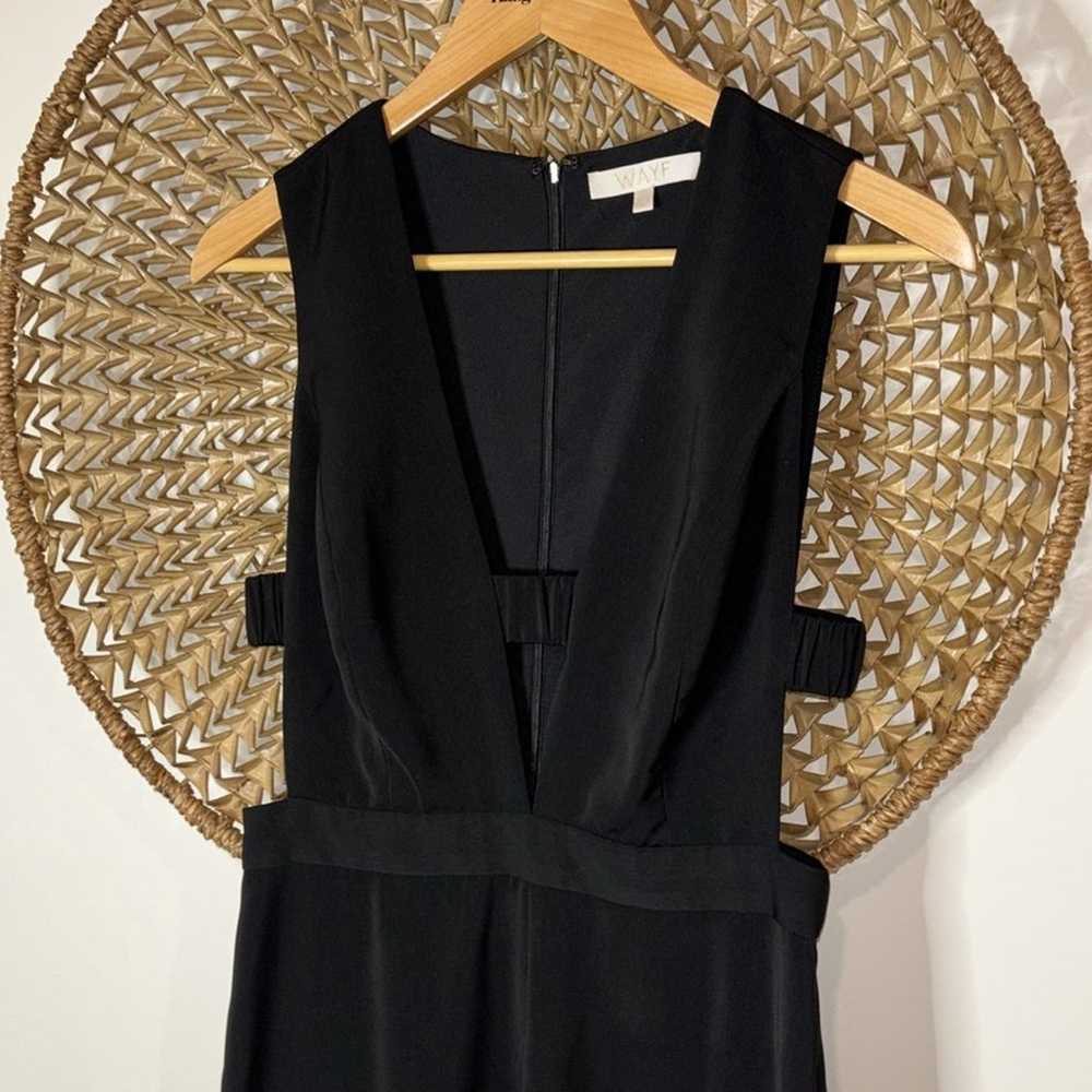 WAYF  Cutout Wide-Leg Jumpsuit size small black - image 3