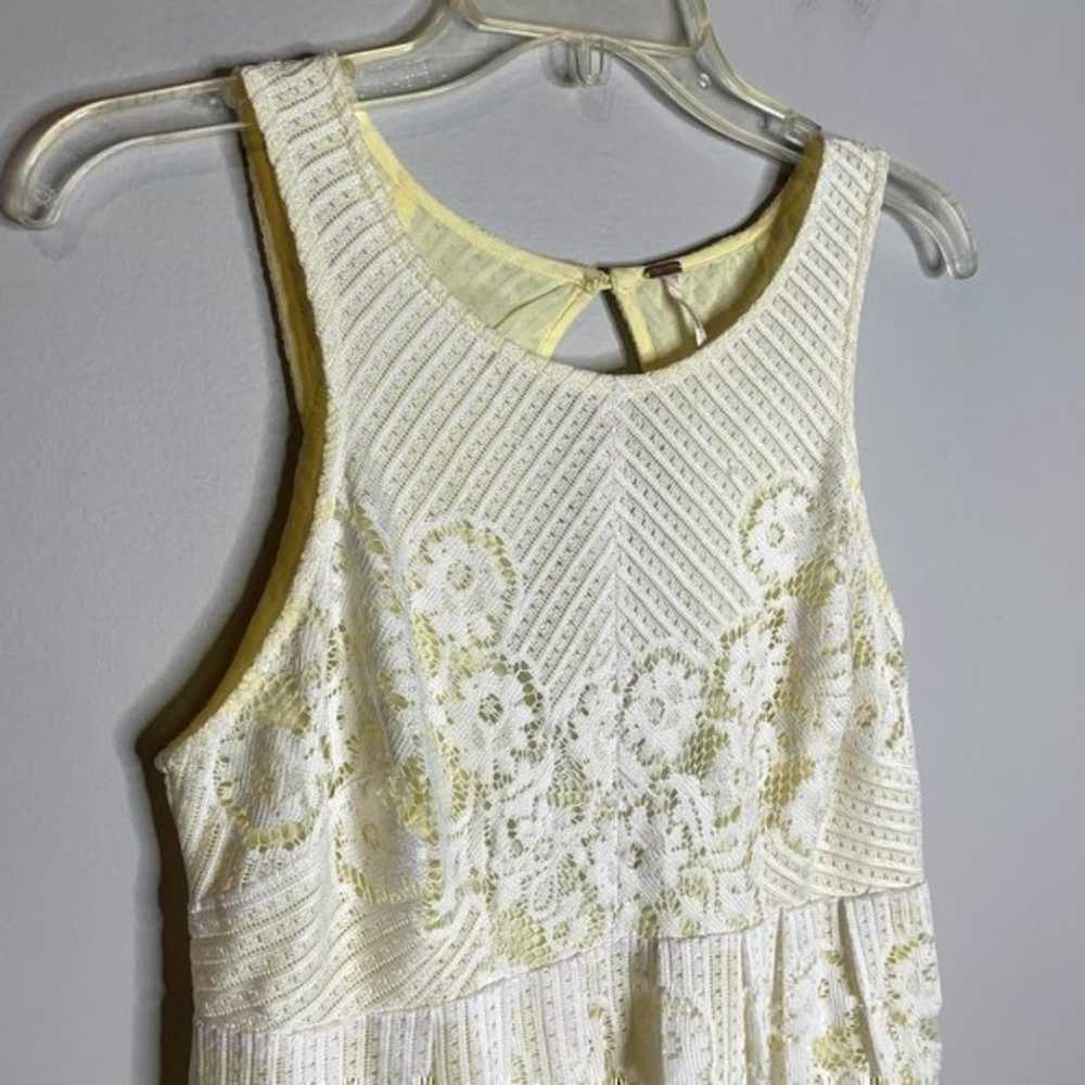 Free People Rocco White & Yellow Lace Dress - image 3