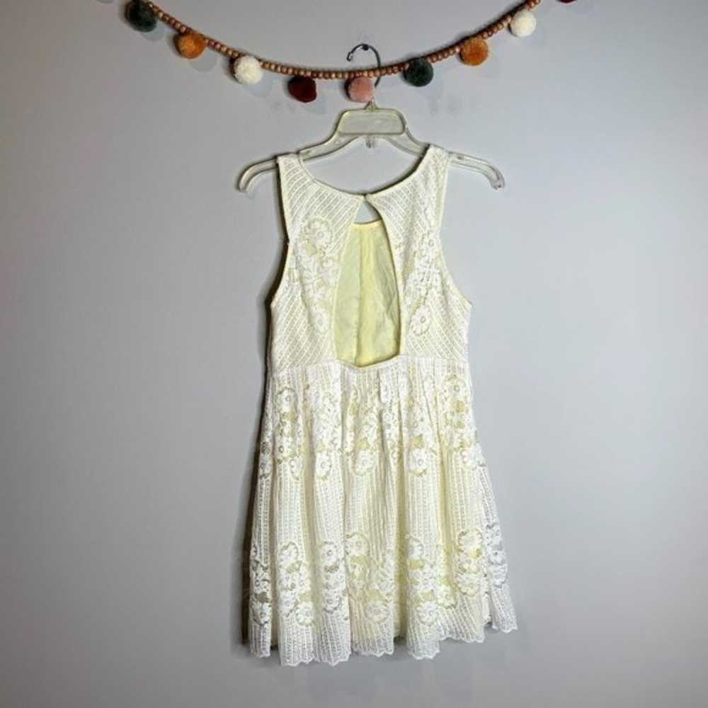 Free People Rocco White & Yellow Lace Dress - image 6