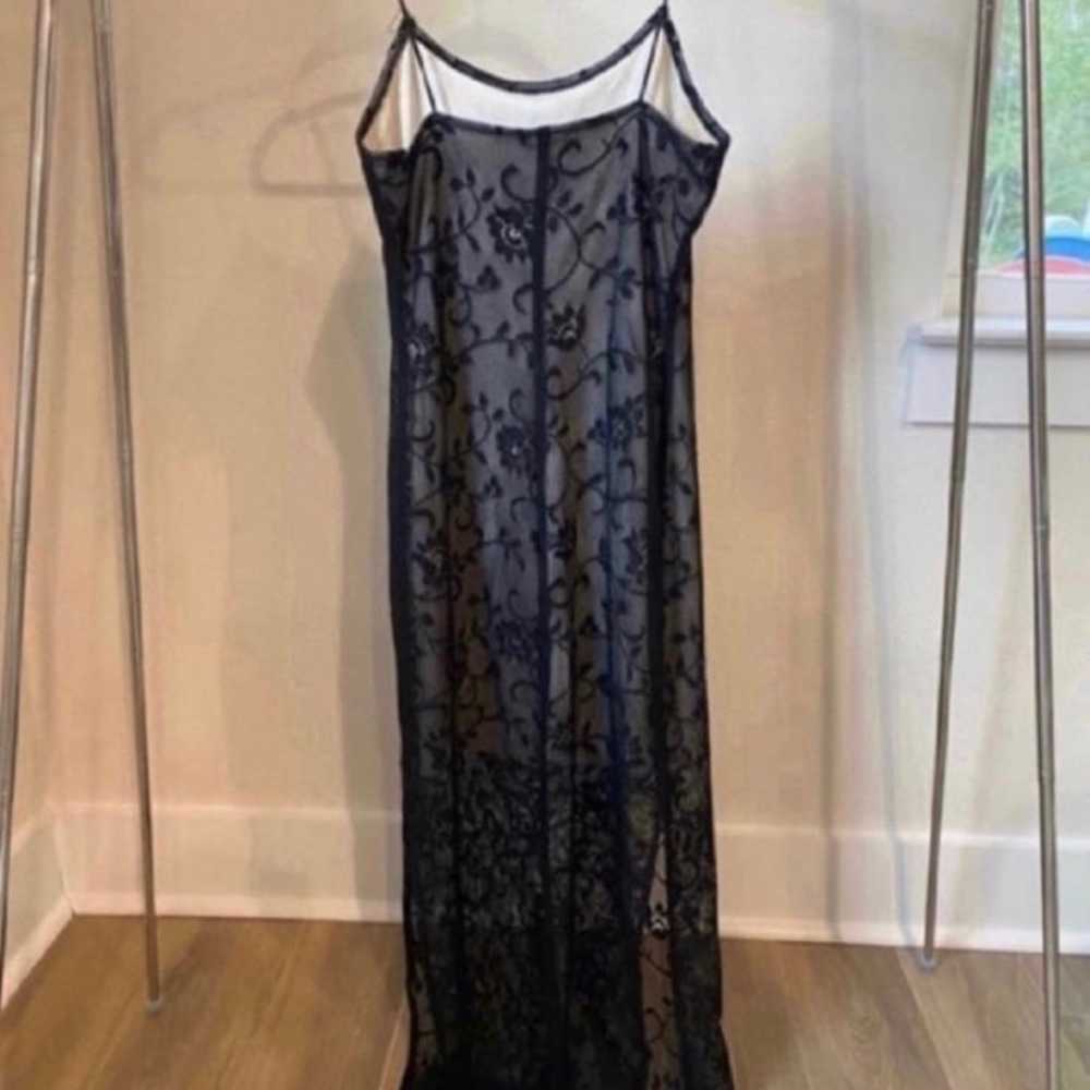 Small vintage 90s black lace dress - image 5