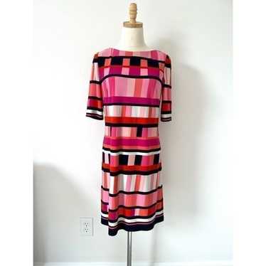 Eliza J Abstract Stripe Sheath Dress