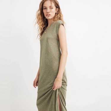 Like New! Madewell Muscle Midi Dress - Olive Gree… - image 1