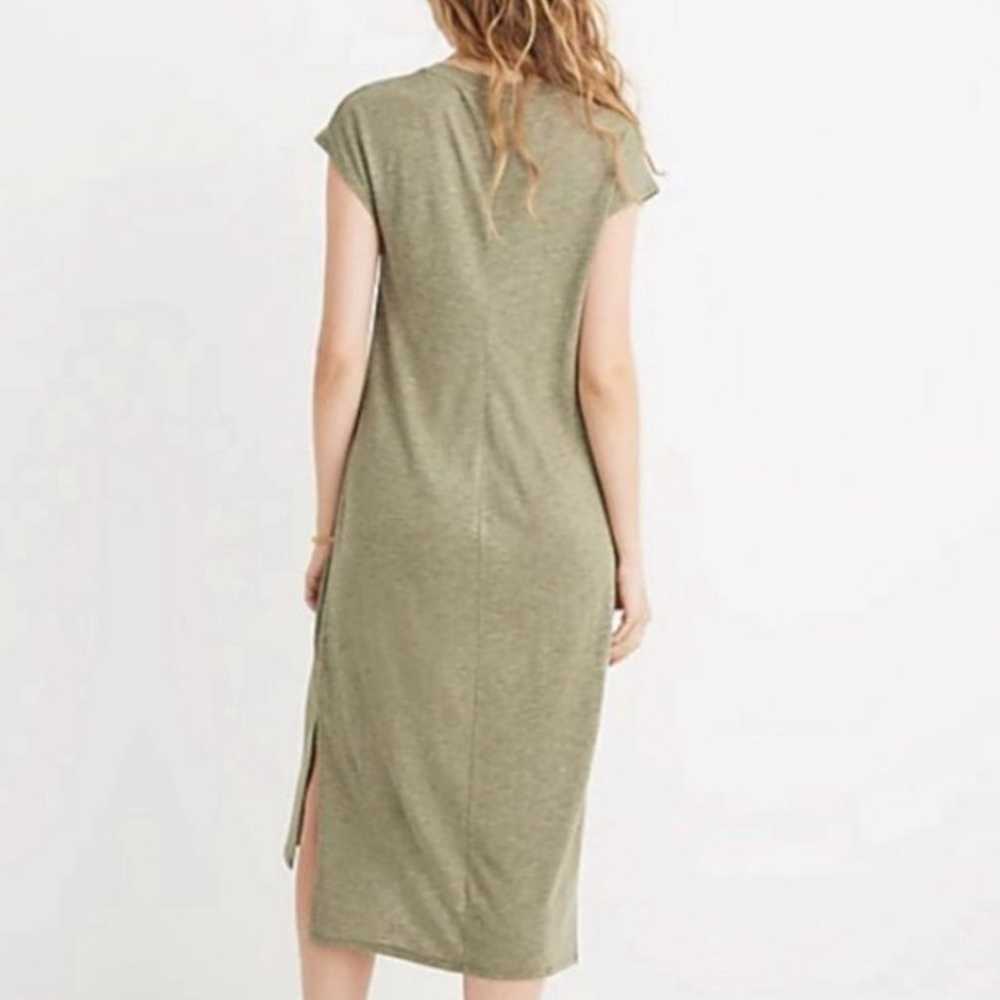 Like New! Madewell Muscle Midi Dress - Olive Gree… - image 3