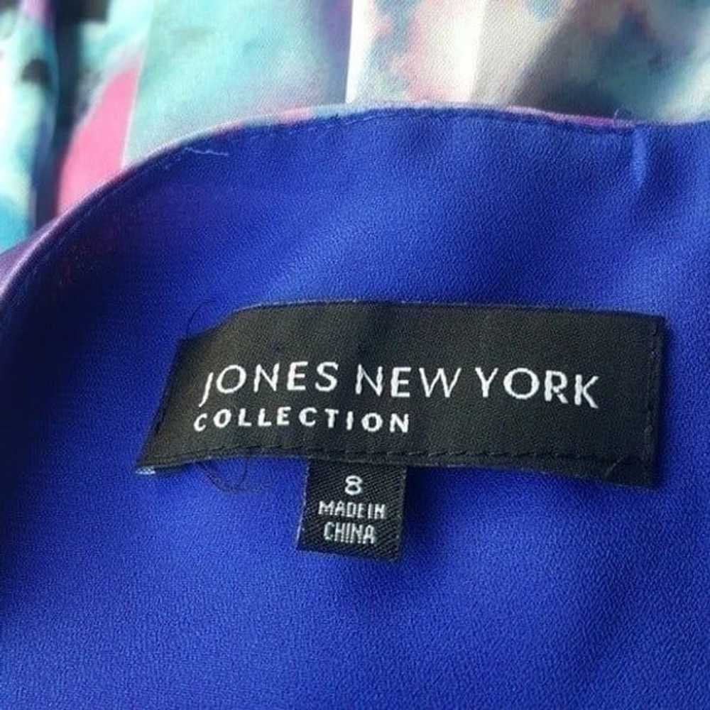 JONES NEW YORK Blue Floral Dress - Sz 8 - image 4