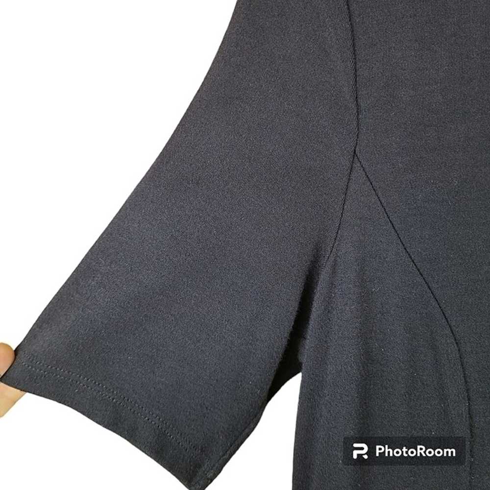 Vince Camuto jersey knit simple black dress - image 5