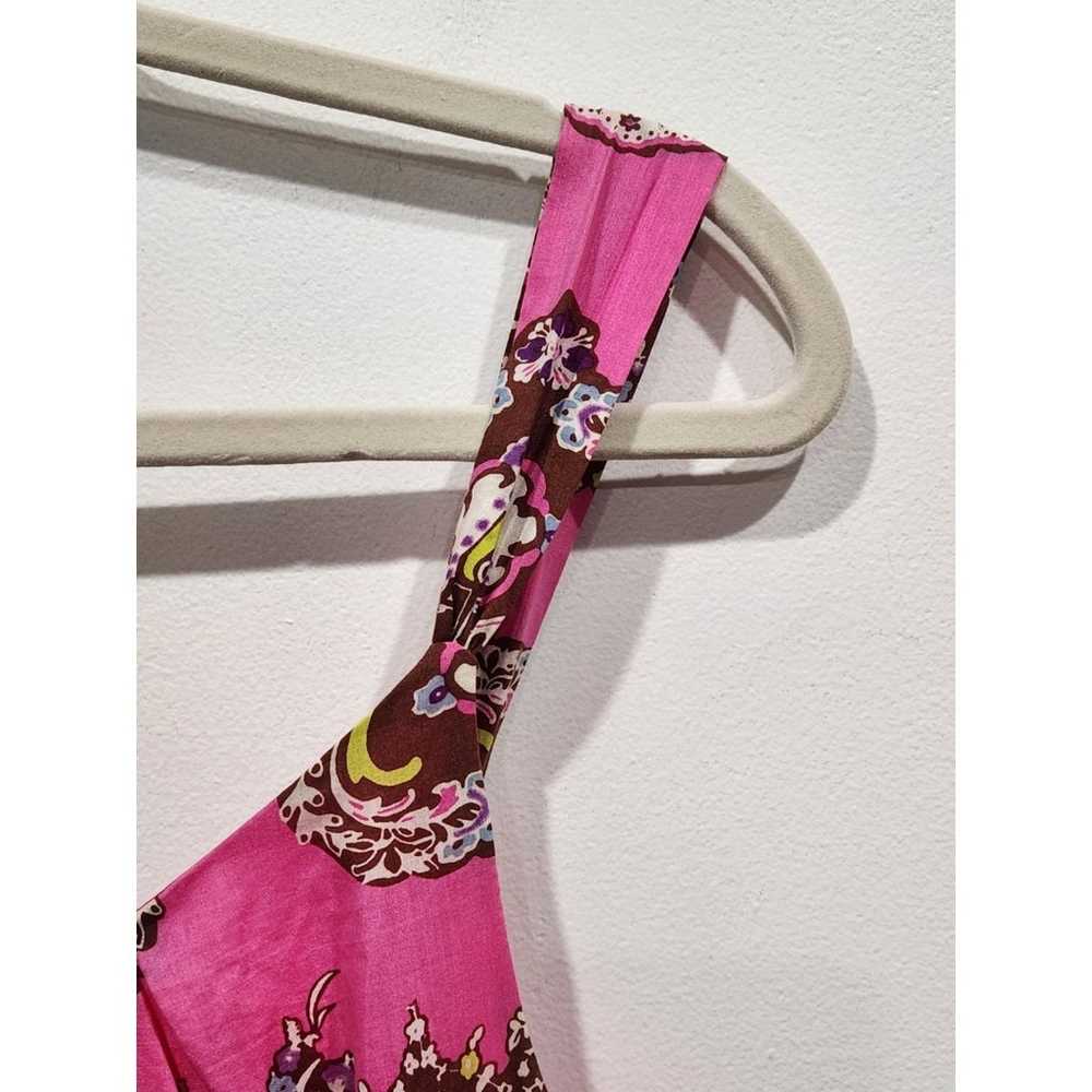 Eliza J Silk Blend Pink & Brown Floral Print Slee… - image 4