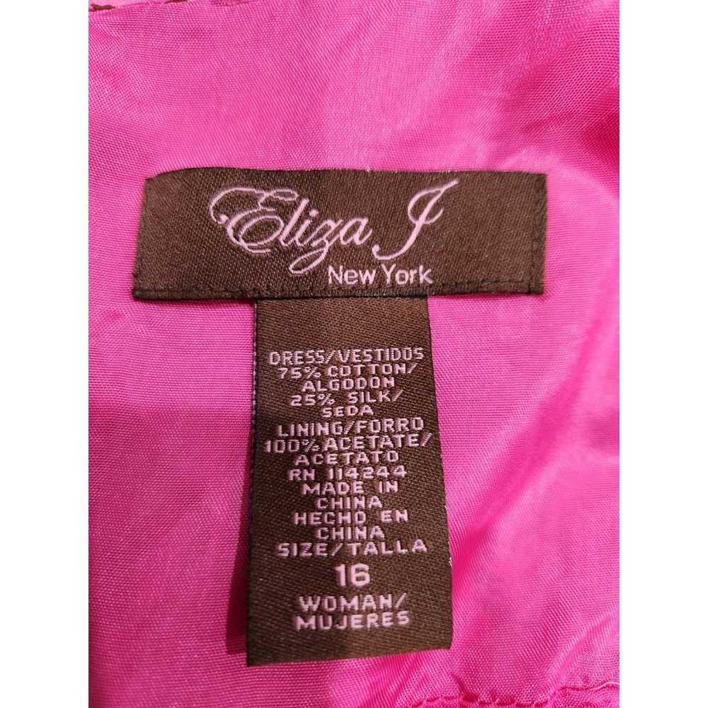 Eliza J Silk Blend Pink & Brown Floral Print Slee… - image 8