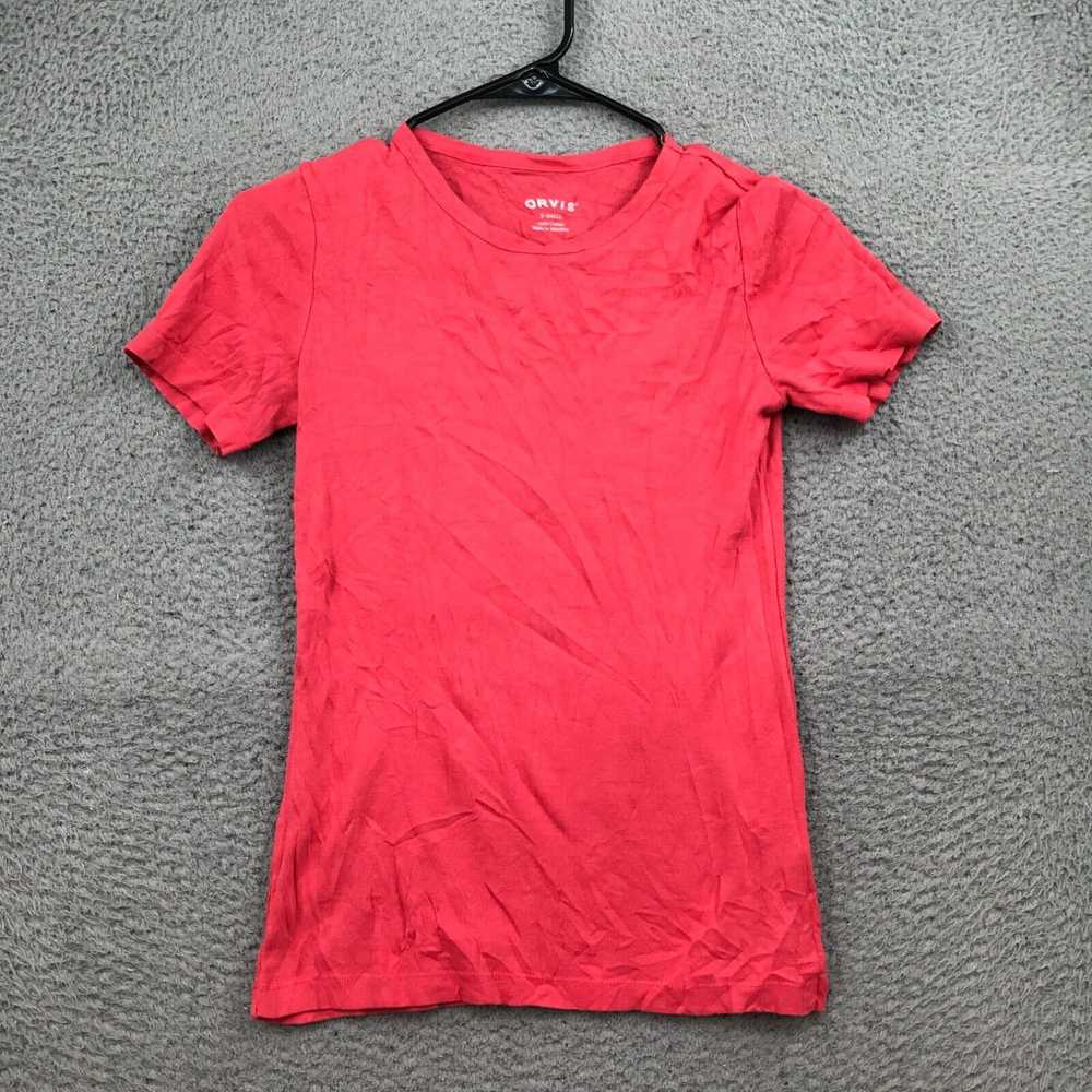 Orvis Orvis Shirt Womens XS Red Solid Crew Neck S… - image 1
