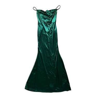 Windsor Emerald Green Cowl Neck Satin Formal Dres… - image 1