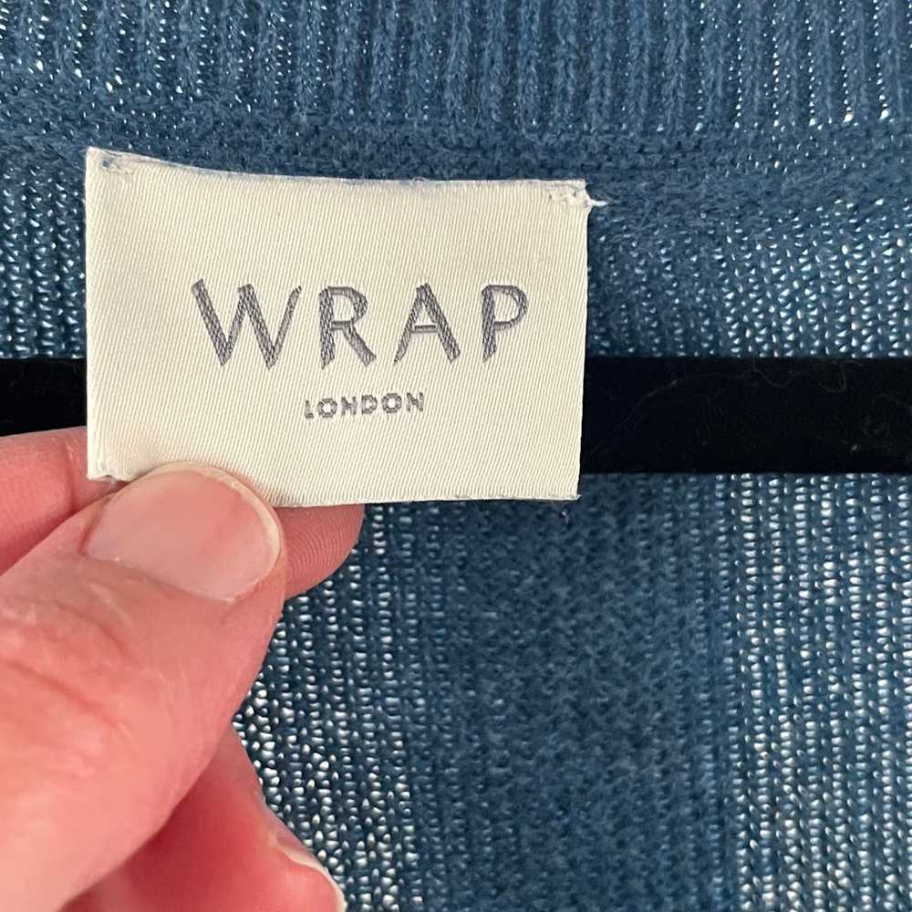 Wrap London Turquoise Knit Shift Dress 100% Organ… - image 6
