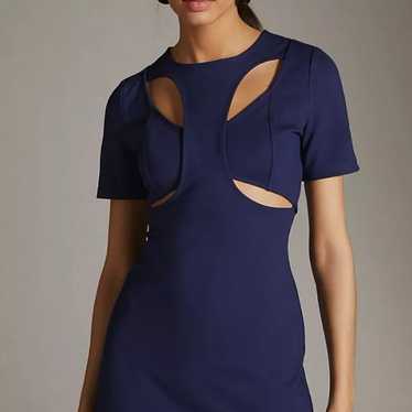 Pointe Anthropologie Blue Cut Out Dress