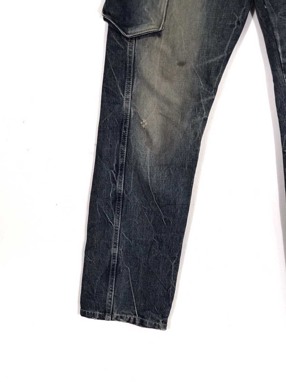 Indigo - Blue Blue Japan Distressed faded Jeans M… - image 4