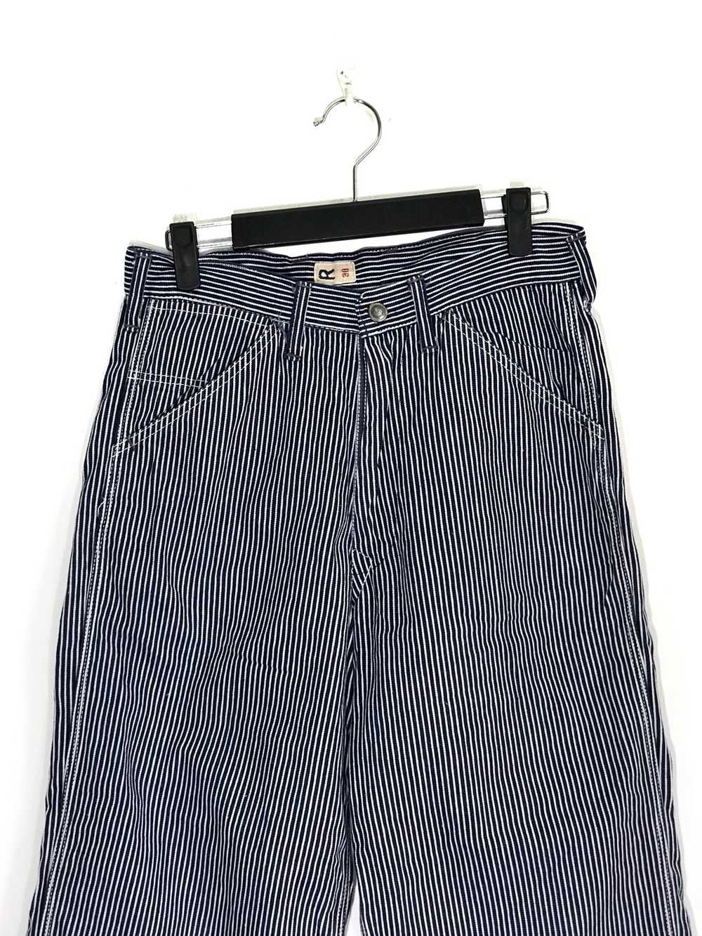 45rpm - R By 45rpm Hickory Striped Cropped Denim … - image 3