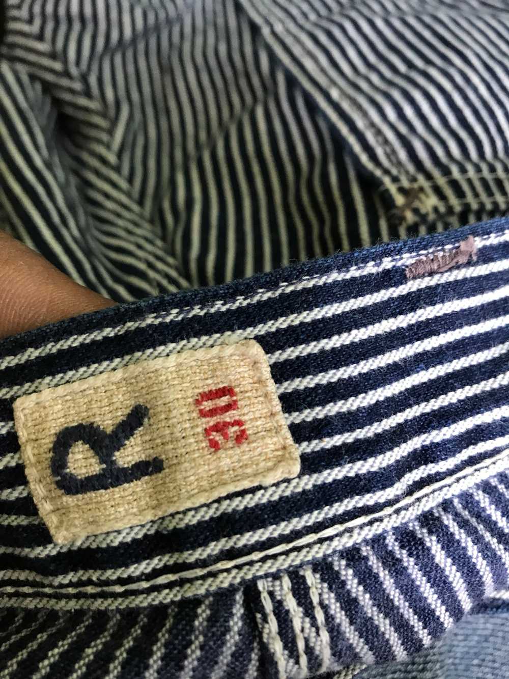 45rpm - R By 45rpm Hickory Striped Cropped Denim … - image 7