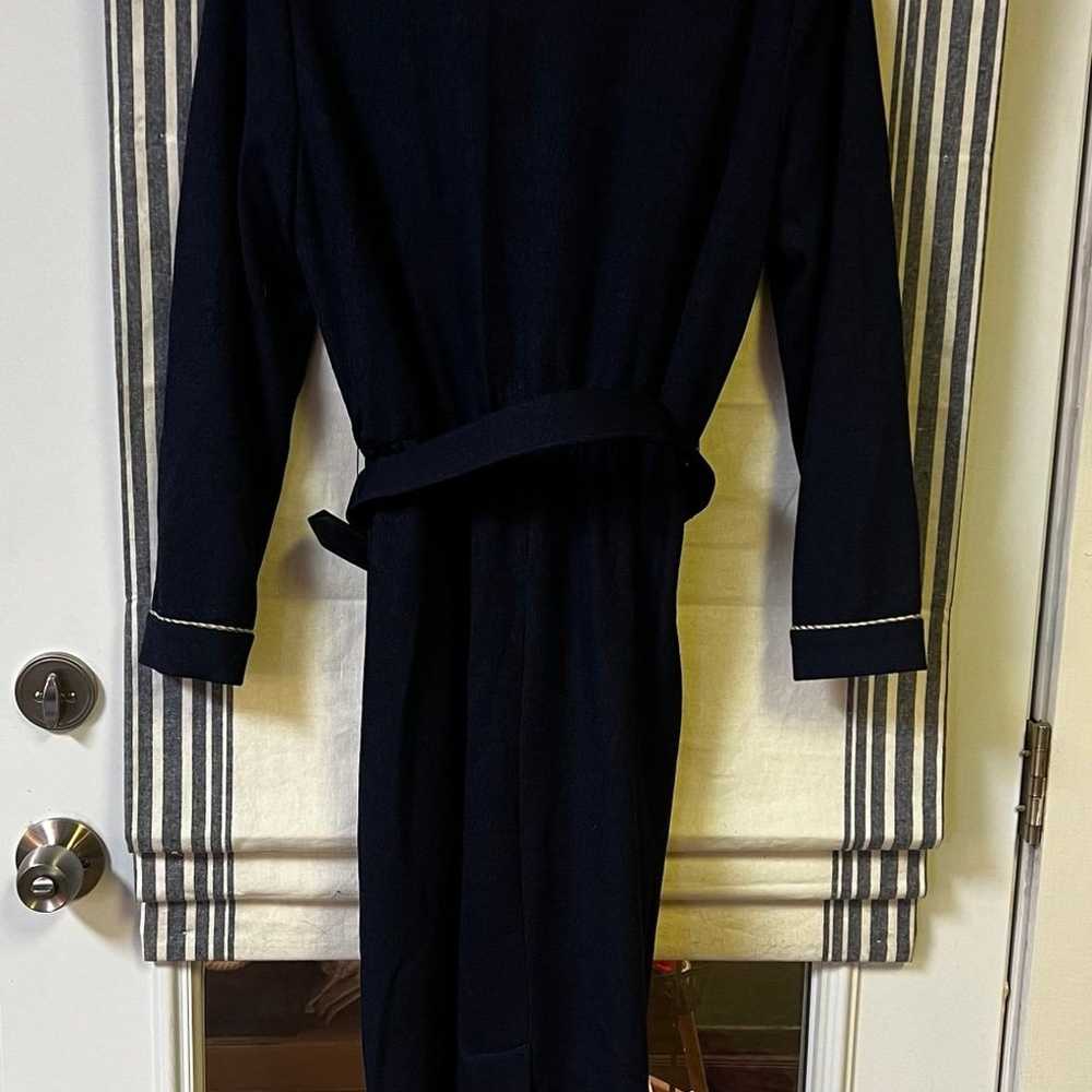 Vintage Henry Lee Longsleeve Navy Blue Midi Dress… - image 7