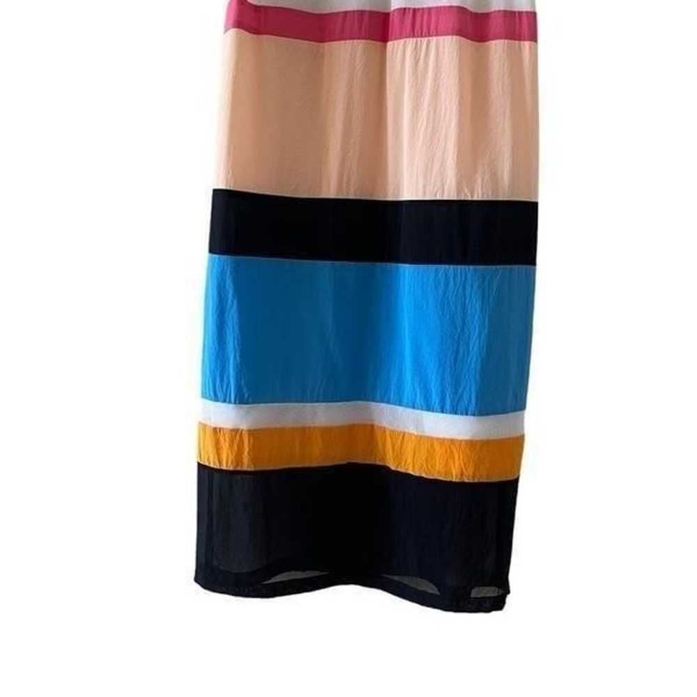 DKNY Women’s Multi Color block Stripes Silk Blend… - image 3