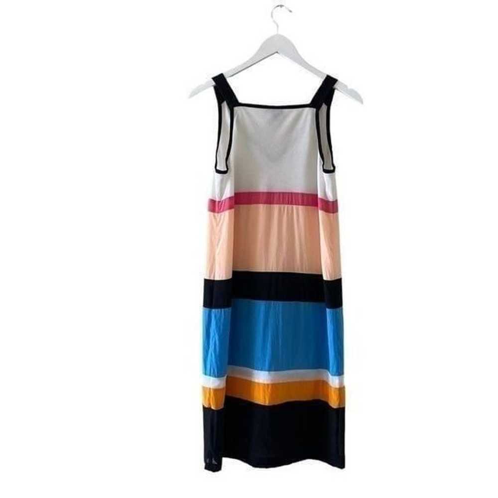 DKNY Women’s Multi Color block Stripes Silk Blend… - image 5