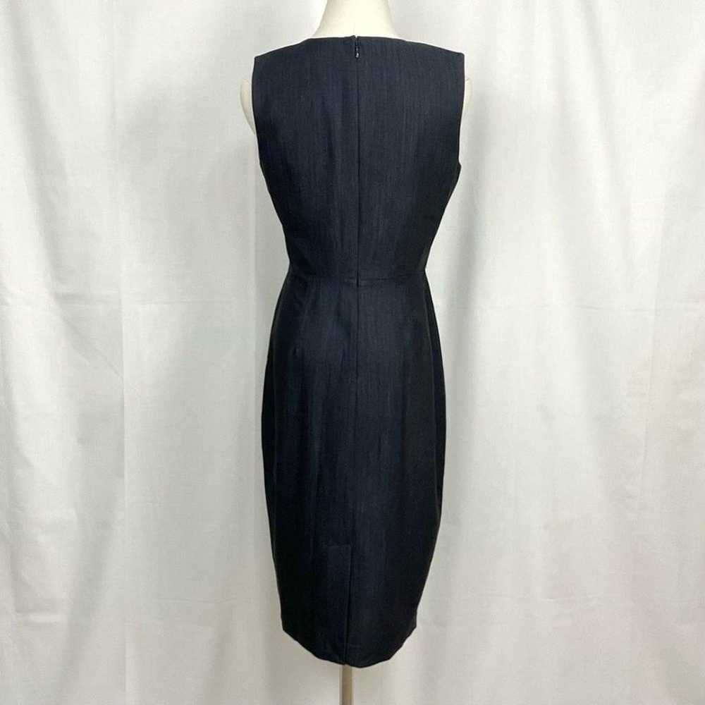 Calvin Klein Sleeveless Sheath Dress Denim Zipper… - image 5
