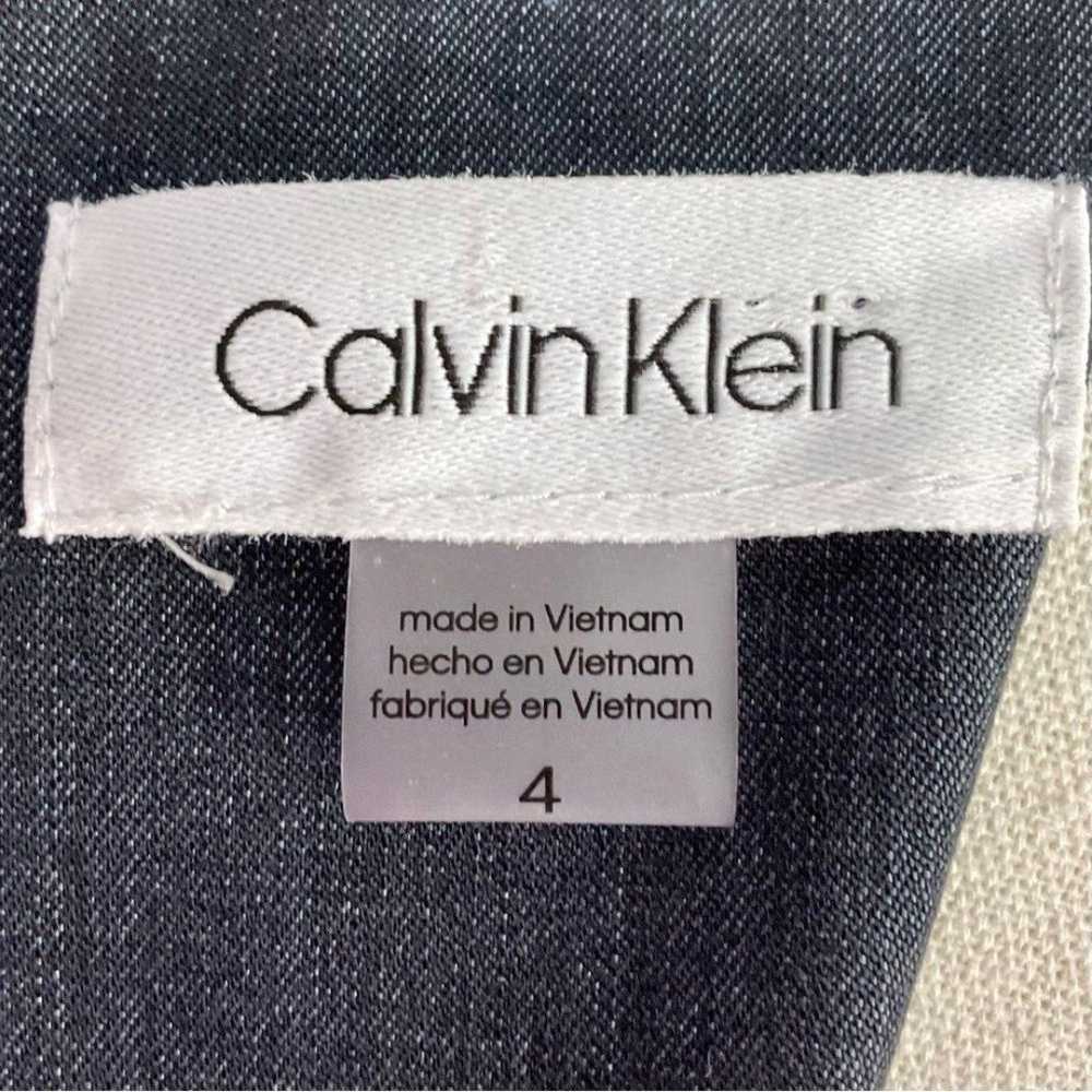 Calvin Klein Sleeveless Sheath Dress Denim Zipper… - image 6