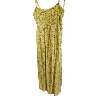 Women's Size Small Yellow Boho Floral English Fac… - image 1