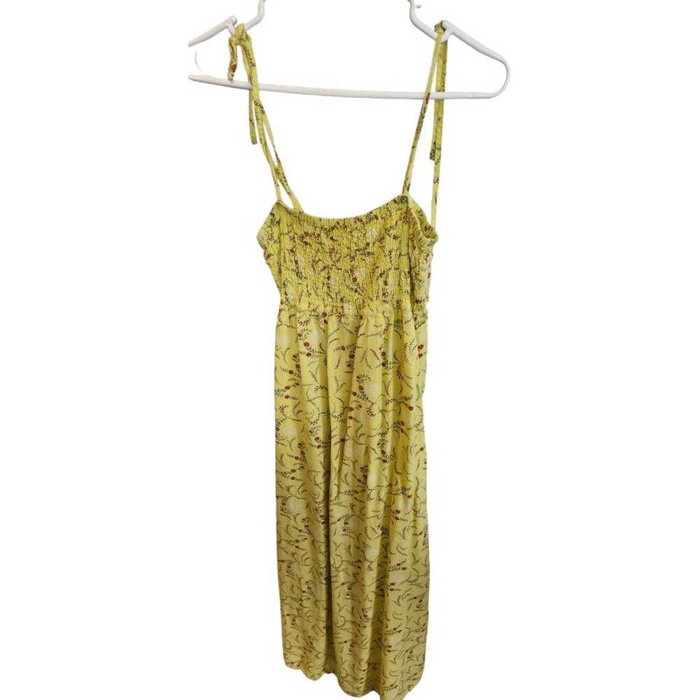 Women's Size Small Yellow Boho Floral English Fac… - image 2